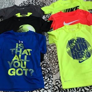 6 dri-fit material Nike & Under Armour tees.